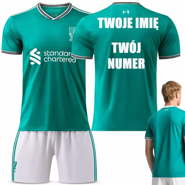 KOMPLET PIŁKARSKI KOSZULKA PERSONALIZACJA LIVERPOOL FC TWÓJ NADRUK