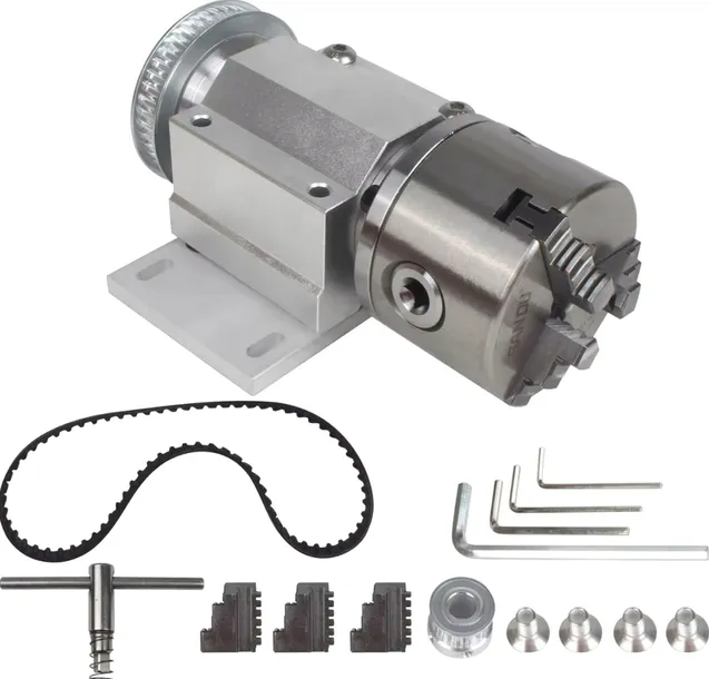 GŁOWICA OBROTOWA CNC Silnik Serwo 750W 220V Uchwyt 3 Szczękowy K11 125 mm