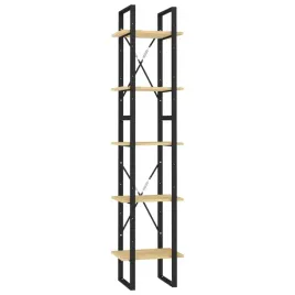 regal-ksiazkowy-drewno-metal-5-polek-40x30x105-70-cm