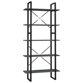regal-na-ksiazki-drewno-metal-szary-80x30x105-80x30x70-cm