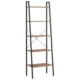 5-poziomowy-regal-drabinowy-ciemnobrazowy-czarny-56x35x174-cm