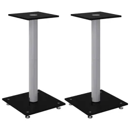 stojaki-glosnikowe-aluminium-szklo-25x25x55-cm-czarno-srebrne