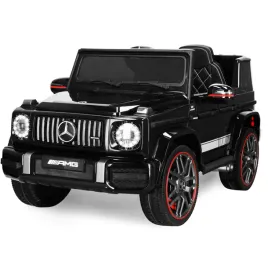 mercedes-auto-akumulator-skora-pilot-samochod-dziecka-miekkie-kola-czarny