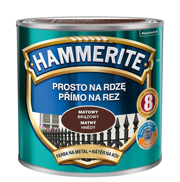 akzo-hammerite-mat-brazowy-025l-stan-nowy
