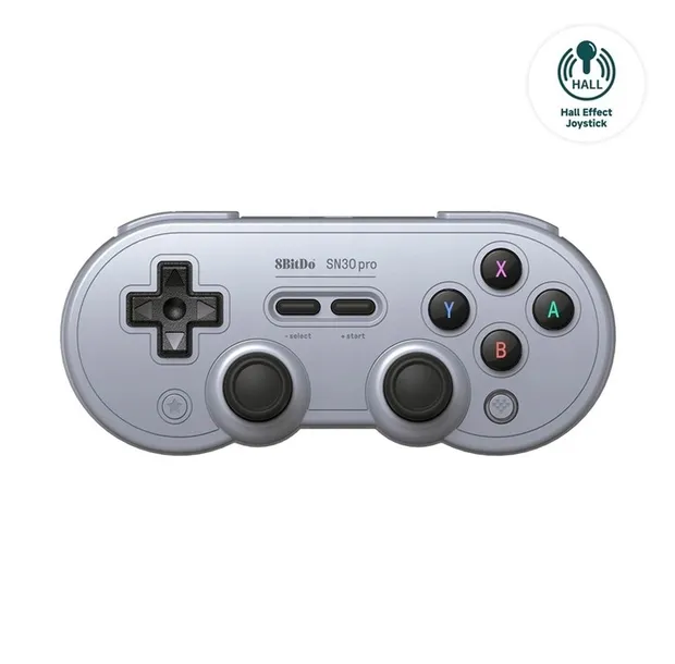 kontroler-8bitdo-sn30-pro-gamepad-hall-ed-gray-pc-switch-android-mac-szary