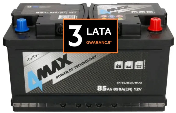 AKUMULATOR 12V 4MAX 85AH 850A  P+, RADOM