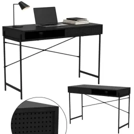 biurko-z-przesuwnymi-drzwiczkami-czarne-pod-laptop-stolik-do-biura-110-cm