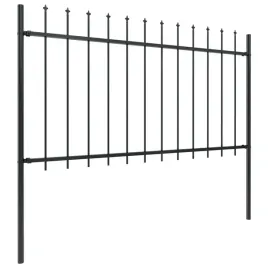 vidaxl-ogrodzenie-z-pretow-z-grotami-stalowe-51-x-1-m-czarne
