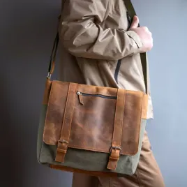 koniakowo-zielona-torba-vintage-meska-skorzano-plocienna-belveder-bc61knz