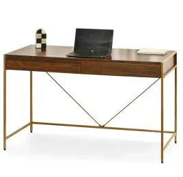 eleganckie-biurko-o-szerokosci-120-cm-unif-orzech-stelaz-zloty-metalowy