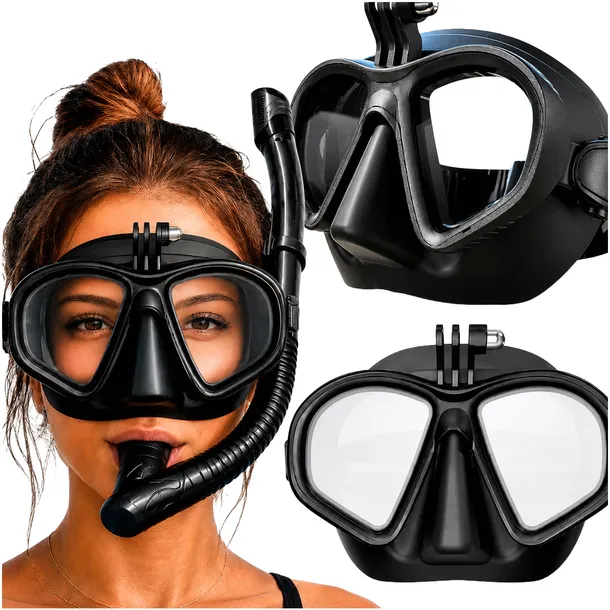 MASKA DO NURKOWANIA ZESTAW DO PŁYWANIA WODY OKULARY RURKA DO SNORKELINGU