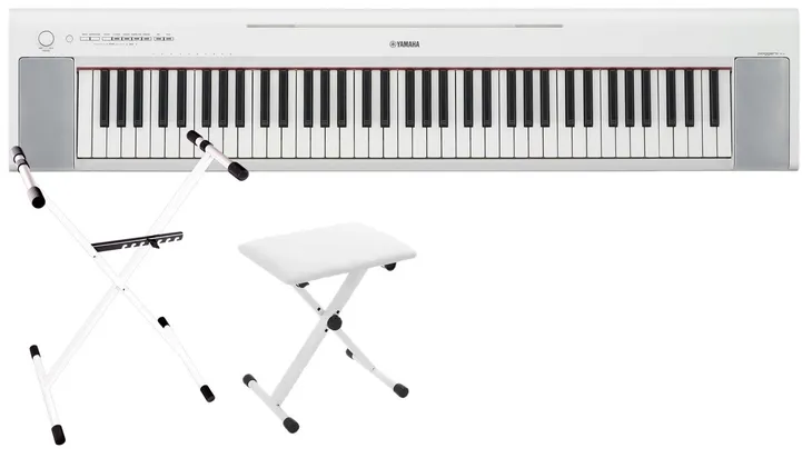 YAMAHA NP-35 WH BIAŁE PIANINO CYFROWE DO NAUKI GRY + STATYW + ŁAWKA