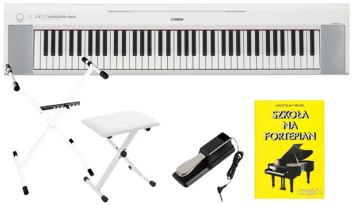 YAMAHA NP-35 WH BIAŁE PIANINO CYFROWE DO NAUKI GRY ZESTAW SET 2
