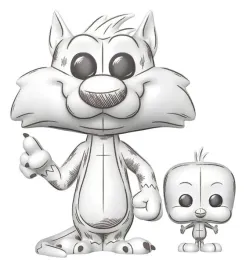 looney-tunes-pop-andbuddy-animation-vinyl-figure-sylvesterandtweety-9-cm