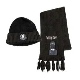 cerda-premium-beanie-i-szalik-w-stylu-wednesday-oficjalna-akcesoria