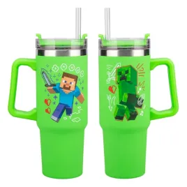 kubek-podrozny-minecraft-z-slomka-zielony-09l-plastikowy