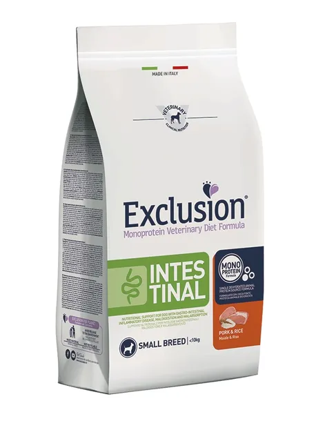 EXCLUSION INTESTINAL DOG ADULT SMALL PORK & RICE 2 KG