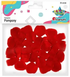 titanum-pompony-akrylowe-25-mm-czerwone-30-szt