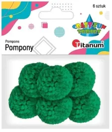 titanum-pompony-wloczkowe-3-cm-zielone-6-szt