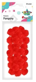 titanum-pompony-poliestrowe-25-mm-czerwone-30-szt-blister