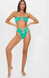 zielony-dol-od-bikini-ze-zlotym-dodatkiem-prettylittlething-l