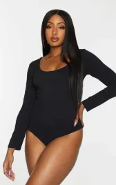 czarne-body-z-dlugim-rekawem-prettylittlething-xxs