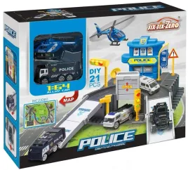 parking-policyjny-garaz-autko-helikopter-zestaw