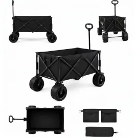 wozek-transportowy-skladany-taczka-ogrodowa-100kg-drewno-czarny