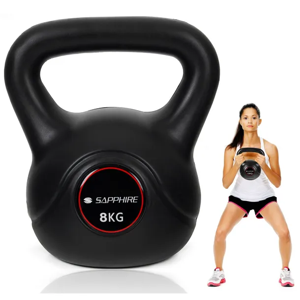 KETTLEBELL ODWAŻNIK kettle hantel Sapphire 8KG kula HANTLA do ćwiczeń