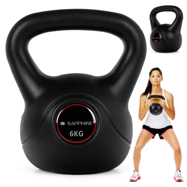 KETTLEBELL ODWAŻNIK kettle hantel Sapphire 6KG kula HANTLA do ćwiczeń