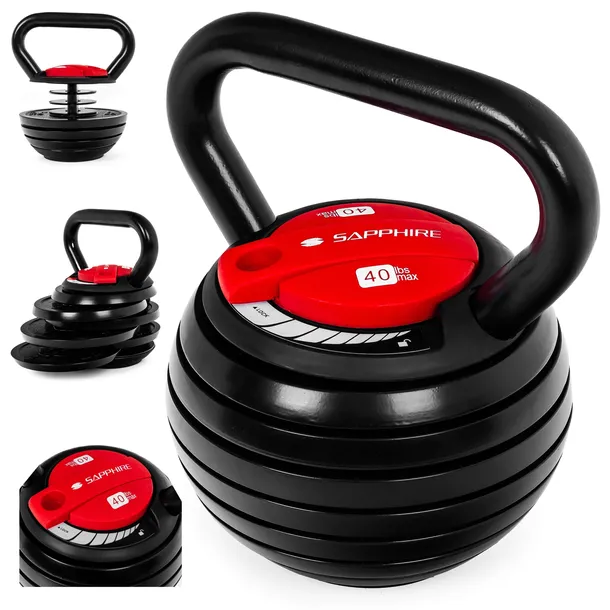 KETTLEBELL REGULOWANY hantel KULA odważnik 3,5KG - 18,1KG 1x hantle SYSTEM