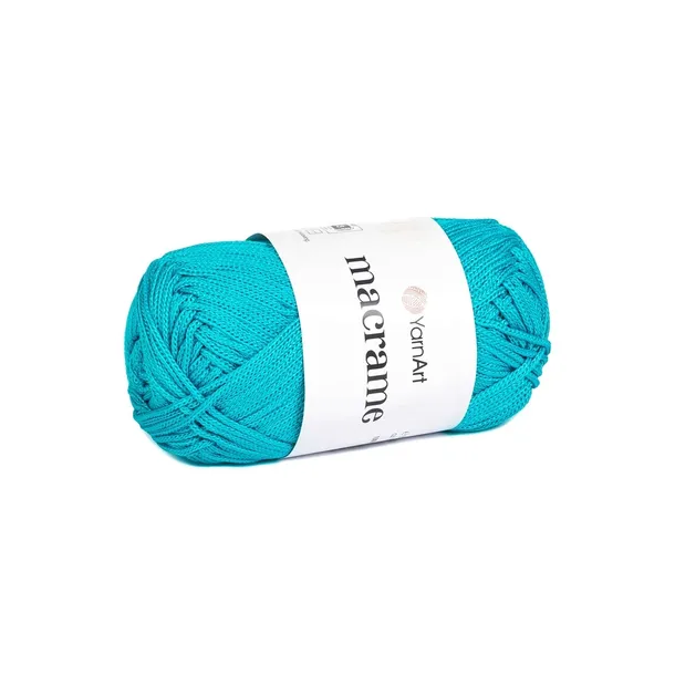 90g sznurek poliestrowy makrama YarnArt Macrame niebieski turkus 152