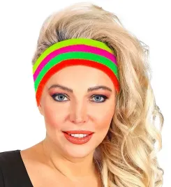 opaska-neonowa-w-paski-neonowe-frotka