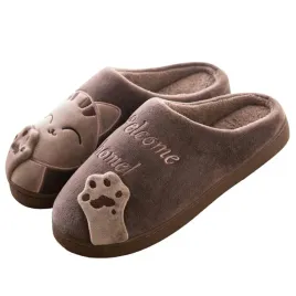 brazowe-kapcie-damskie-papcie-miekkie-z-kotem-cieple-ciapy-smieszne-38-39
