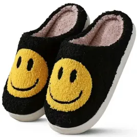 domowe-kapcie-ciapy-damskie-smile-z-usmiechem-papcie-czarne-emotikon-44-45