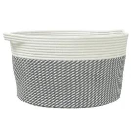 kosz-do-przechowywania-bawelniany-szary-bialy-40x25-cm
