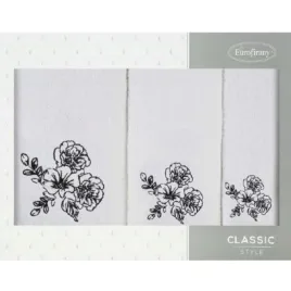 komplet-recznikow-w-pudelku-3szt-melani-bialy-czarny-kwiaty-400-g-m2