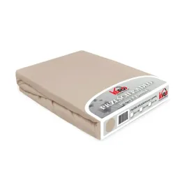 Zdjęcie produktu Prześcieradło jersey z gumką 160x200 beżowe Constance KARO