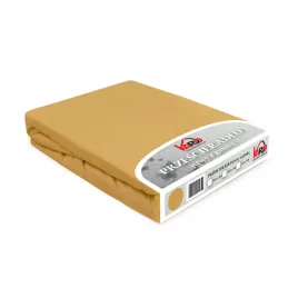 Zdjęcie produktu Prześcieradło jersey z gumką 160x200 musztardowe Constance KARO