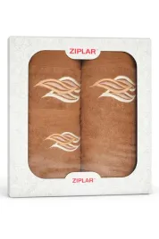 komplet-recznikow-w-pudelku-3-szt-ziplar-brazowy-fala