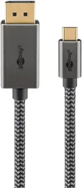 goobay-75707-adapter-kablowy-1-m-usb-type-c-displayport-czarny-srebrny