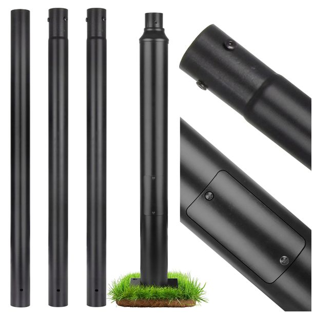 Słup oświetleniowy drogowy maszt 4M Latarni ulicznych Ø76mm do lamp czarny