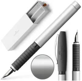 faber-castell-pioro-wieczne-eleganckie-etui-essentio-szare-stalowka-ef