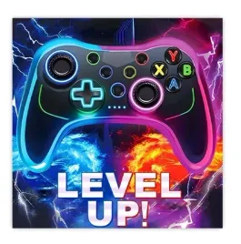 serwetki-jednorazowe-urodzinowe-gaming-level-up-gamer-165-cm-20-szt-gxs2