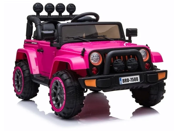 Autko na akumulator Jeep samochód dla dzieci PILOT SKÓRA Miękkie koła 4x4