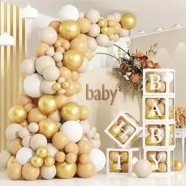 dekoracja-baby-shower-balony-boxy-172-el-biale-zlote-baby