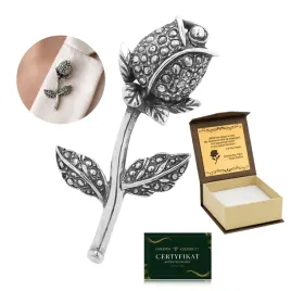 broszka-srebrna-proba-925-roza-oksydowana-vintage-elegancka-grawer-gratis