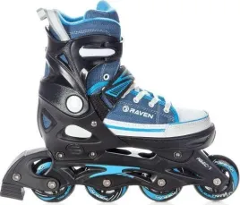 rolki-wrotki-regulowane-2w1-raven-black-blue-37-40-kolka-kauczukowe-abec7