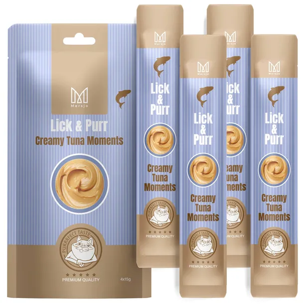 Mersjo Lick&Purr Creamy Tuna Moments mus dla kota 60 g naturalny przysmak