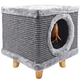 solidny-drapak-dla-kota-domek-budka-z-legowiskiem-38-cm-zabawka